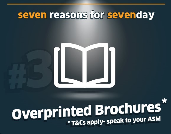 Overprinted brochures